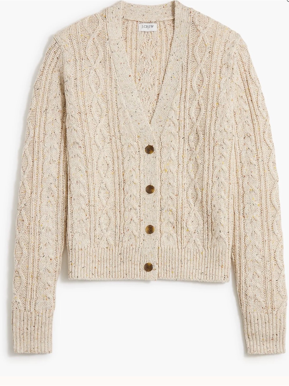J. Crew Donegal cable cardigan sweater
